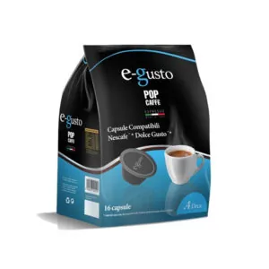 16 Capsule Pop Caffè E-Gusto Deca compatibili Dolce Gusto