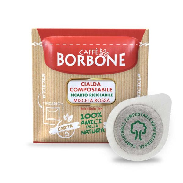 cialde borbone rosso compostabili