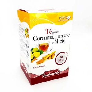 Cialde Tè al gusto di Curcuma, Limone e Miele Sandemetrio.