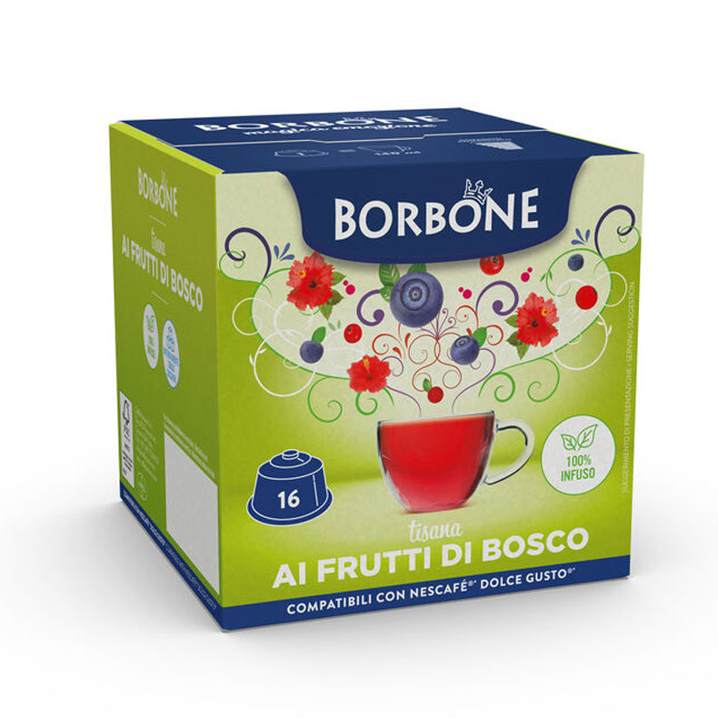 Capsule Borbone Tisana ai frutti di Bosco compatibili Dolce Gusto -  Caffexpert