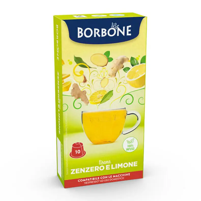 tisana zenzero e limone con la Capsule Caffè Borbone compatibili Nespresso