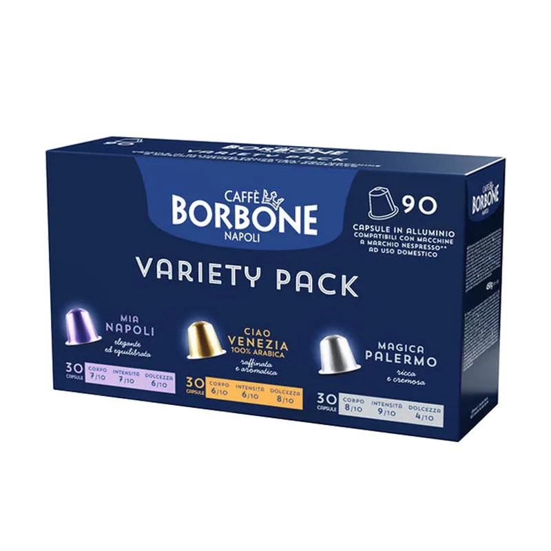 kit degustazione capsule in alluminio Caffè Borbone Nespresso