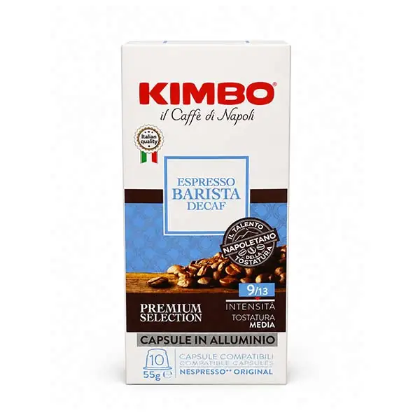 Capsule Kimbo Nespresso Decaf in alluminio compatibili formato 100 capsule